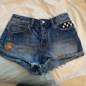 Rvca parched denim shorts